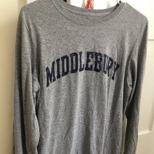 long sleeve middlebury college crewneck tee
